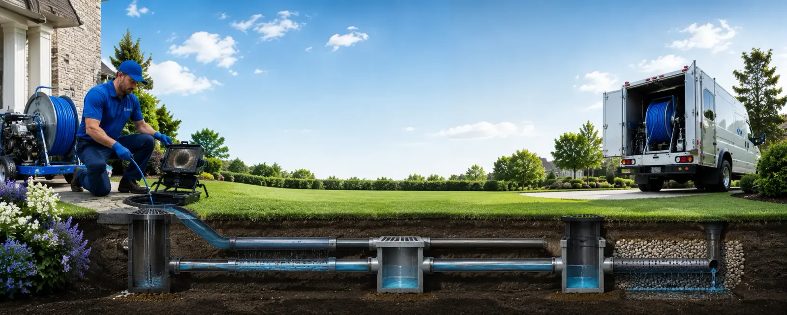 Outdoor drain cleaning information for Olla, LA